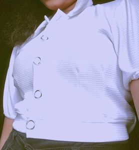 white crop top