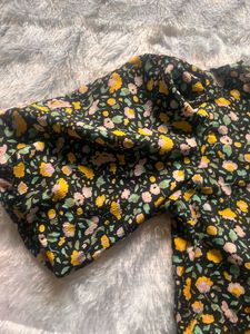 black floral crop top