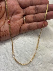 Elegant Gold Chain with Gemstones