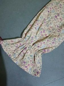 Floral Print Long Sleeve Crop Top