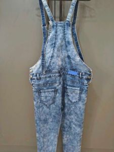 Women's Acid Wash Denim Overalls