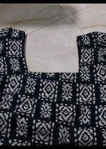 Blue Batik Print Kurta