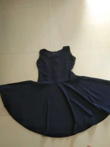 Chic Navy Dress with Bow Accents baby Frock
