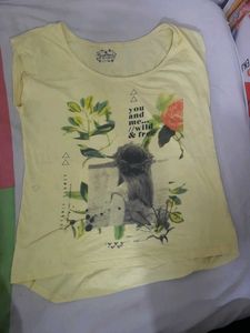 Cute Yellow Graphic T-Shirt