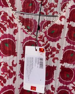 🍓Chic Red Floral Print Kurti