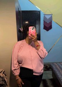 Pink Button-Down Top