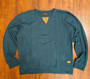 Men's Textured Teal Sweatshirt