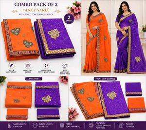 Combo Pack of 2 Fancy Sarees