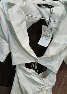 New Zara Cut-out Ruched Dress