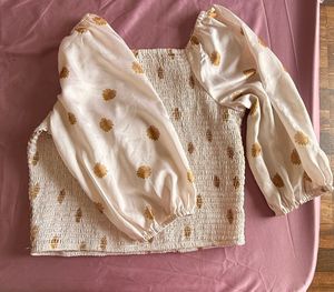Smocked Puff Sleeve Top