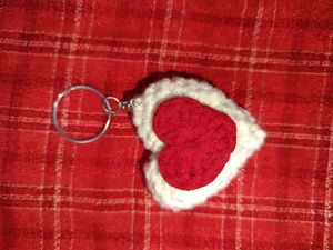 Crochet Heart Keychain