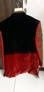 maroon n black sherwani