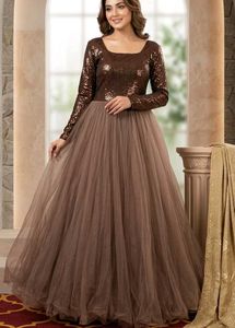 Elegant Sequin &amp; Tulle Gown