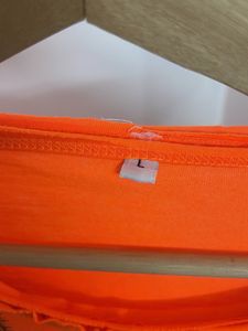 Vibrant Orange Graphic T-Shirt