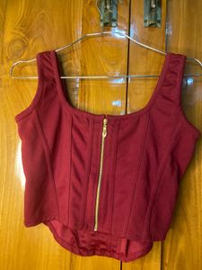 Chic Burgundy Corset