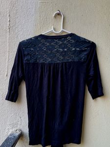 Lace Detail Black Shrug