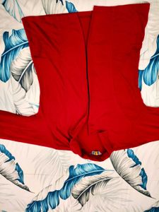 Black Tube Top With Red Jacket