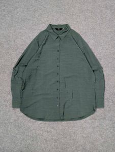 Max Green Textured Button-Up Shirt