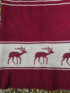 Striped Reindeer Knit Sweater