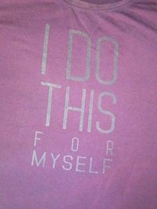 Maroon "I DO THIS FOR MYSELF" Graphic T-Shirt