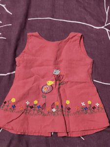 Cute Embroidered Baby Girl's Top