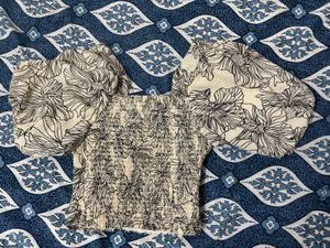 ONLY Floral Puff Sleeve Crop Top