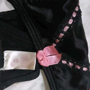 Black Thong Panty with Pink