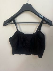 Black Crop Top &amp; Wide Leg Pants Co-ord Set