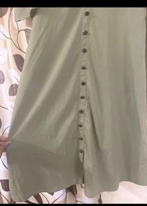 Stylish Front Slit Button Dress