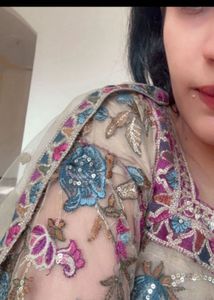 Pakistani Suit with extra embroidery done