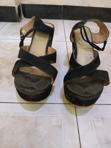Black Cross-Strap Heels