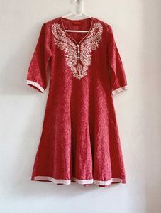 ❣️ Embroidered Red Kurta ❣️