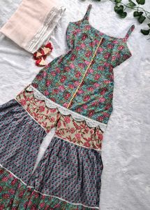 Multicolour Gharara Set