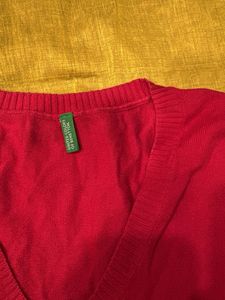Chic Red Sweater &amp; Teal Peplum Top Bundle