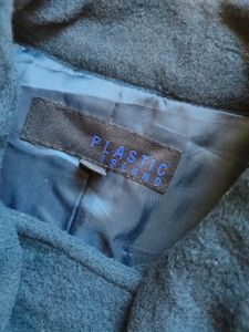 Plastic Island Blue Double Breaste Overcoat