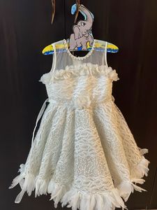 Beautiful White Lace Flower Girl Dress