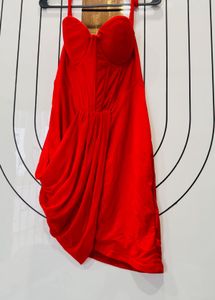 Red Halter Neck Mini Dress