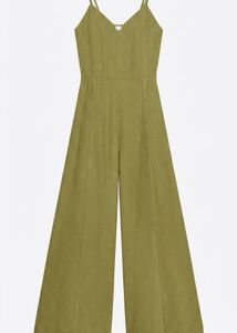 Olive Green Wide Leg Jumpsuit