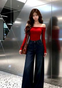 Y2K Dark blue wide leg jeans🗝