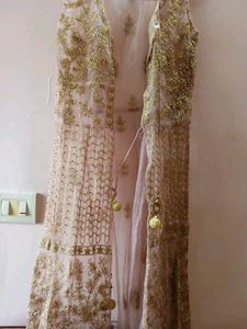 Wedding Dress With Long Shrug
