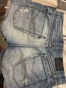Distressed Denim Cutoff Shorts
