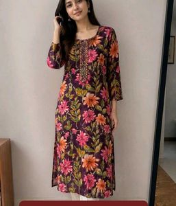 Beautiful Floral Print Kurta
