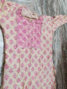Pink Printed Kurta