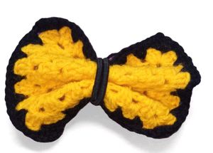 Handmade Crochet Bow Hair Ties - Pack of 3
