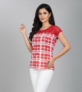 Red & White Checkered Top