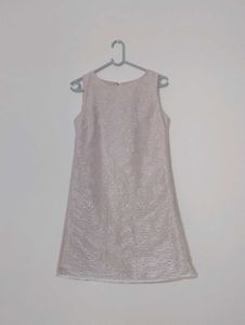 Crackle Mesh Overlay Mini Dres