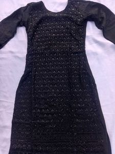 Elegant Black Sequin Kurta
