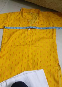 Vibrant Yellow Printed  2 Kurta Set