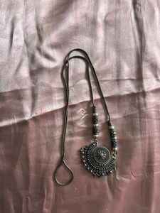 Bohemian Oxidized Silver Necklace