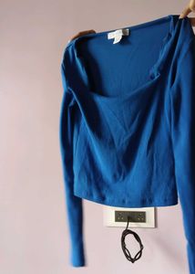 Amisu Ribbed Square Neck Top